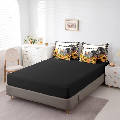 Erosebridal Black Turkey Bed in A Bag King Size Comforter Set 7 Pieces - Image 5