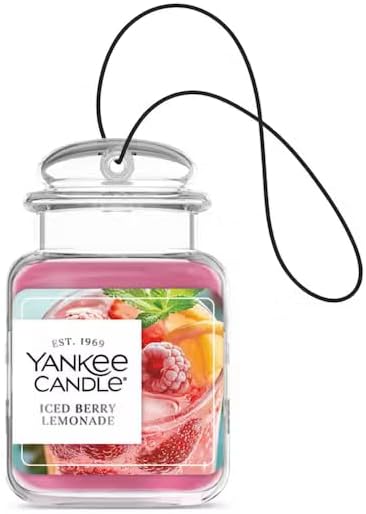 Yankee Candle Paper Car Jar, Air Freshener for Long Lasting Fragrance, Iced Berry Lemonade, 10 Packs - Image 2