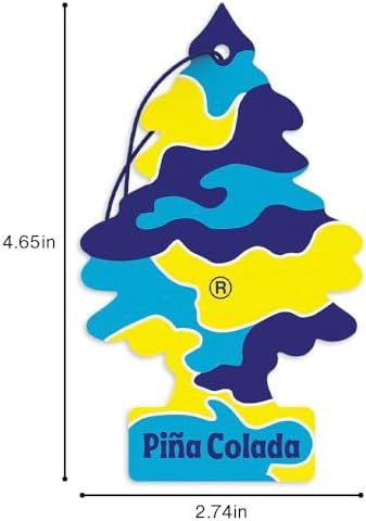 LITTLE TREES Car Air Freshener, 4 Count (Pack of 6), Piña Colada