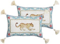patdrea Designer Vintage Leopard Print Pillow Cover,12"x20",Set of 2 by Welcometopatdrea