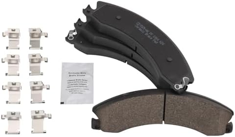 TRQ Front and Rear Ceramic Brake Pad Set Includes Contact Point Grease