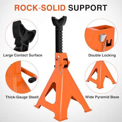 Nilight 6-Ton Jack Stands, Double Locking, 12,000 lb Capacity, 2-Pack - Image 5