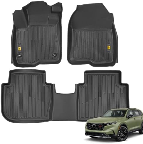 CAT® JustFit™ 3D Custom Fit Floor Mats for Honda CRV 2023, 2024, 2025, 2026 - Heavy Duty Floor Liner Protection Laser Measured, Honda CRV Accessories Car Floor Liners