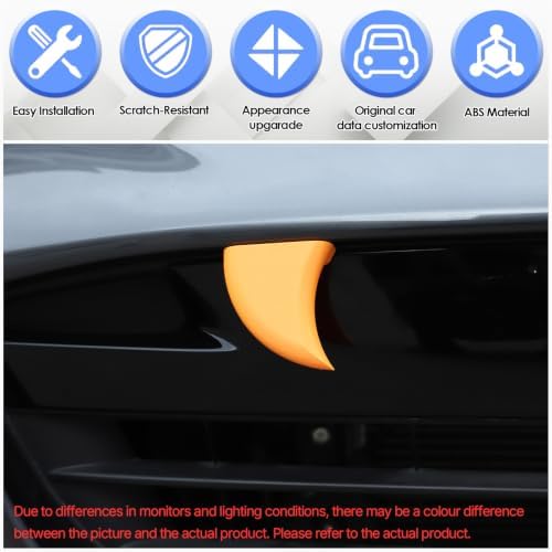 Car Fangs for Mazda MX5 Miata MX-5 ND 2016-2025 ccessories Halloween Decoration Car Teeth, Bumper Funny Decor, Spooky & Fun Vampire Fangs Teeth for Front Grille, ABS (Orange)