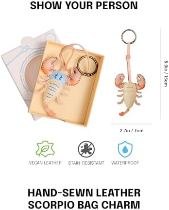 Zodiac Horoscope Bag Charm - Unique Purse Charm Keychain for Backpacks