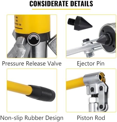 VEVOR Hydraulic Gear Puller, 15 Ton Max. Capacity Hydraulic Puller, 2 or 3 Jaws Bearing Hub Separator, 3.9"- 11.8" Hydraulic Puller Separator Tool for Pulling Hubs, Flanges, Gears, Bearings - Image 5