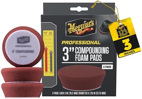 Meguiar's Professional 3" Compound Foam Pad, 3 Pack by Meguiars