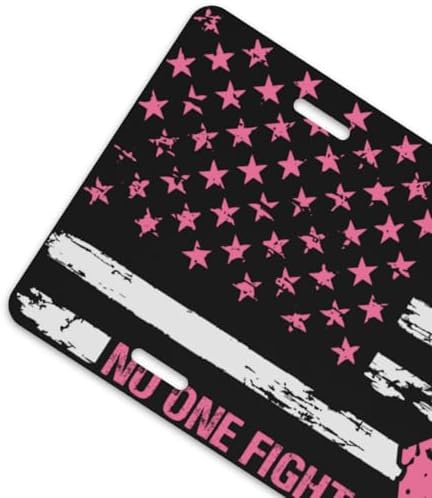 Breast Cancer Front License Plate 6" * 12" for Women