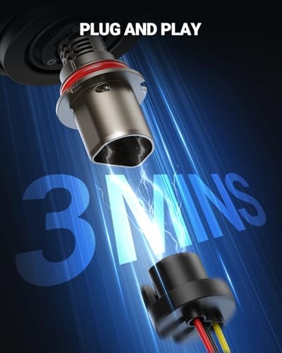SEALIGHT 9007 LED Light Bulb, 70,000LM 1200% Brighter HB5 LED Bulbs, 1:1 Real Mini Size 6500K Cool White, 70000Hrs Extended Lifespan, IP68 Waterproof, 3MIN Plug and Play, Pack of 2