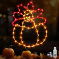 Hiboom Thanksgiving Turkey Pumpkin String Lights, Red Orange, 16'' by HiboomDecoratingAsseccories