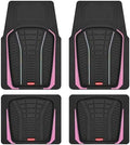 Rubbermaid Car Floor Mats Full Set – Premium All-Weather Car Mat with Brushed Aluminum Inserts, Universal Trim-to-Fit Design, Anti-Slip Backing for Cars, SUVs, Trucks, and Vans