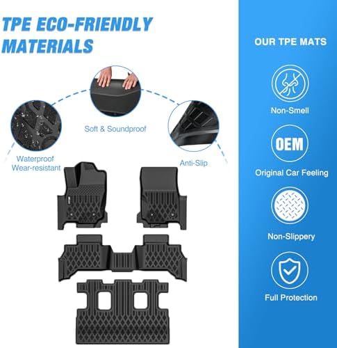 Nilight TPE Floor Mats for Toyota 4Runner 7 Seats Only 2025 2026