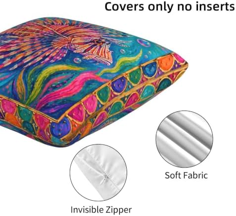 Colorful Lionfish Throw Pillow Covers 18x18 inch Set of 2 - Image 5