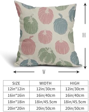 Pink Blue Green Pumpkin Fall Pillow Covers 18x18 Set of 2 Autumn Harvest Print Thanksgiving Decorative Throw Pillows Outdoor Farmhouse Cushion Case Seasonal Decor for Couch Sofa Bed - Image 5