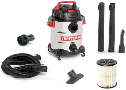 CRAFTSMAN CMXEVBE17155 10 Gallon 6.0 Peak HP Stainless Steel Vacuum Bundle by CRAFTSMAN