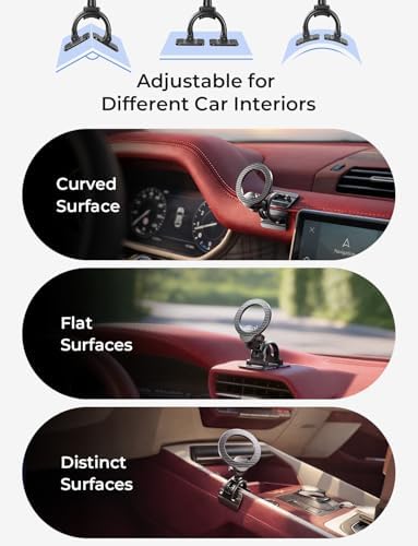 LISEN for iPhone 18 Pro Max Car Mount Holder Magnets Magnetic for MagSafe Car Mount Vent Dashboard Magnet Cell Phone Holder Mounts Car Accessories fit iPhone 18 Pro Max 17 16 15 14 13 12 Carbon Fiber