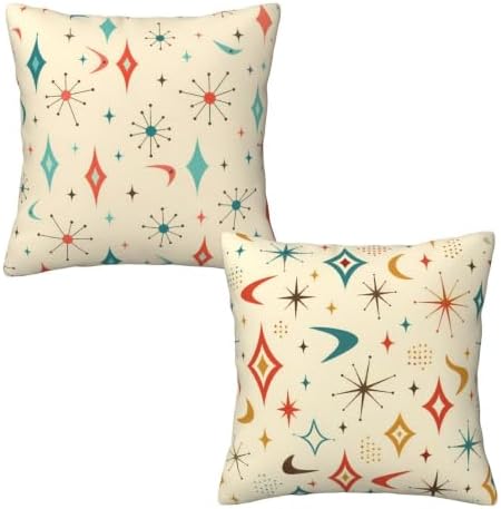 Mid Century Throw Pillow Covers 18x18 inch Set of 2 by Mshutbna