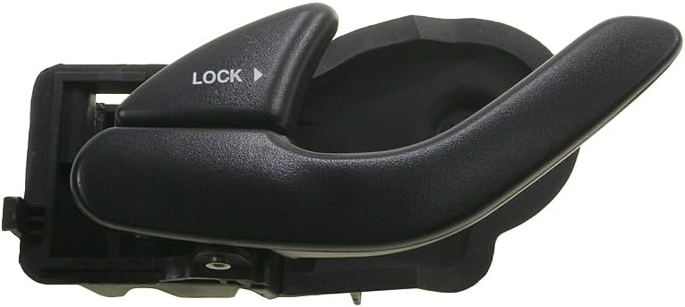 TRQ Black Interior Inside Door Handle Pair Set