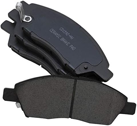 TRQ Front Brake Pads Ceramic Hardware Wear Sensor