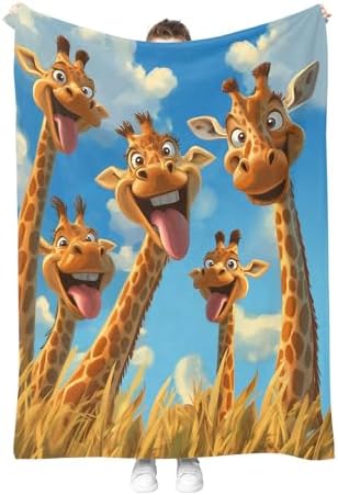 Giraffe Blanket for Adults Women Men Girls Boys Birthday Christmas Halloween Easter Father's Day Dad Husband Boyfriend Son Throw Blanket 60"x80" by Hohoto