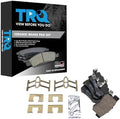 TRQ Rear Brake Pads Ceramic Hardware Wear Sensor