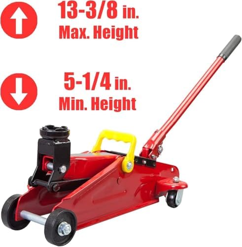 BIG RED T82012 Torin Hydraulic Trolley Service/Floor Jack with Blow Mold Carrying Storage Case, 2 Ton (4,000 lb) Capacity, Red - Image 2