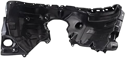 TRQ Front Right Inner Fender Liner Black Passenger Side