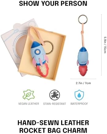 Universe Leather Bag Charm - Unique Purse Charm Keychain for Backpacks