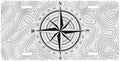 Compass Topographic Map Front License Plate 6" * 12" for Women