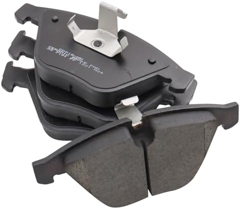 TRQ Front Ceramic Brake Pad Set Includes Contact Point Grease Hardware