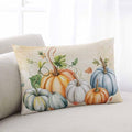 Pillow Covers 20x36 Inch - King Fall Thanksgiving Orange Blue Grey Pumpkin Autumn Harvest Soft Brushed Microfiber Pillowcases with Hidden Zipper Closure Bed Pillow Shams for Bedroom Sofa Car by T%26H+XHome
