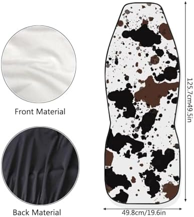 Cow Print Car Seat Cover for Women Men Fashion Soft Car Front Seat Decoration Auto Accessories Protectors Decor Fit for Car SUV Sedan Truck