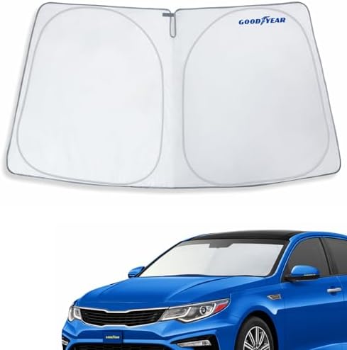 Goodyear Foldable Windshield Sunshade for Kia Optima 2016-2020, Car Accessories, Sunshade Cover, Sun Shade Car Windshield, Window Sun Blocker - GY008233