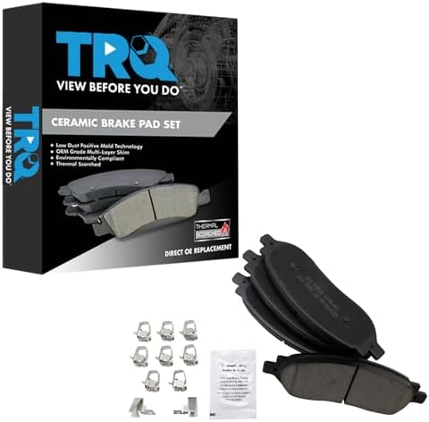 TRQ Rear Brake Pads Ceramic Hardware