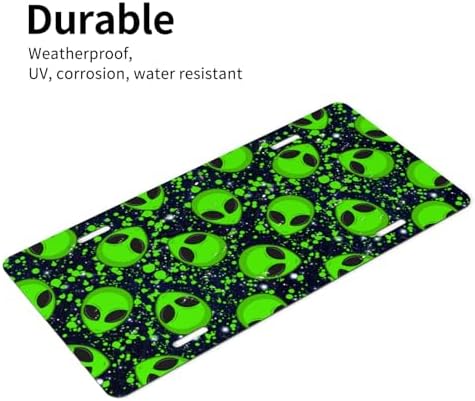 Alien Sky Green Front License Plate 6" * 12" for Women