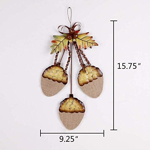 Metal Acorn Cluster Fall Decor Fall Door Ornaments Decoration Front Door Wreath for Fall Harvest Thanksgiving Christmas Decoration - Image 2