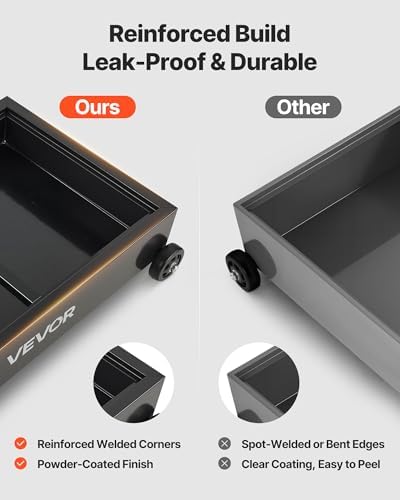 VEVOR Low Profile Oil Drain Pan, 15 Gallon Capacity, Rolling Oil Drain Pan with Electric Pump & 7.2 ft Hose, Leak-Proof & Corrosion-Resistant, Fit for Cars, SUVs, Trucks, Motorcycles, ATVs, Metal - Image 6