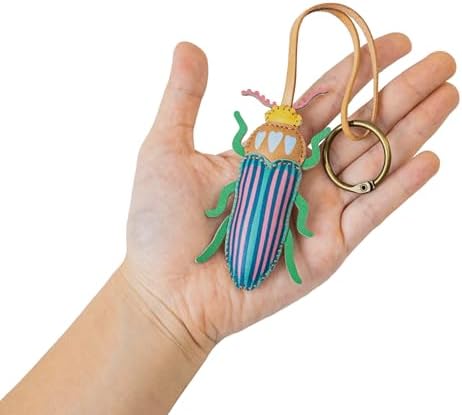 Insects Leather Bag Charm - Unique Purse Charm Keychain for Backpacks