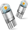 SEALIGHT 194 LED Bulb 2700K Amber, License Plate Light, Dome Light, T10 168 2825 W5W 3030 Bright Chips Wedge for Replacement Light Bulb, Map Trunk Door Courtesy Dash LED Light Bulb,Pack of 2