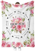 Christian Blanket Gifts for Women Girls Mom Wife Female Friends Birthday Christmas Catholic Spiritual Baptism Comformation Inspirational Religious Faith Gift Godmother Sisters Throw 50"x60" by Hohoto