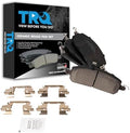 TRQ Front Brake Pads Ceramic Hardware Wear Sensor