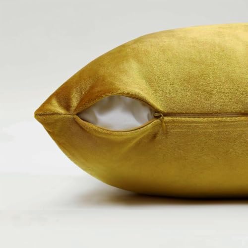 VAKADO Christmas Gold Velvet Throw Pillow Covers 26x26 Set of 2 - Image 5