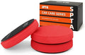 Red T10 Ultra-Fine Finishing Polishing Pad, SPTA 3Pcs 6.5 Inch Face for 6 Inch 150mm Backing Plate Compound Buffing Sponge Pads for Car Buffer Polisher Compounding, Polishing and Waxing -X00224R6B3 by SPTA