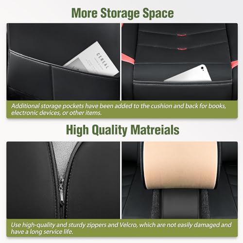 Nilight Car Seat Covers Custom Fit 2007-2024 Chevy Silverado GMC Sierra