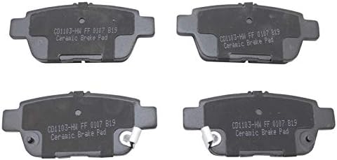 TRQ Rear Brake Pads Ceramic Wear Sensor Hardware