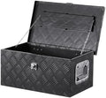 VEVOR Heavy Duty Aluminum Truck Bed Tool Box, Stripes Plated Tool Box with Side Handle and Lock Keys, Storage Toolbox Chest Organizer for Trailer, Pickup, Truck Bed, RV, 20"x12"x9.5", Black by VEVOR