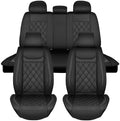 Nilight 5 Car Seat Covers Waterproof Faux Leather Cushions Universal Fit
