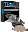 TRQ Front Ceramic Brake Pad Set Includes Contact Point Grease