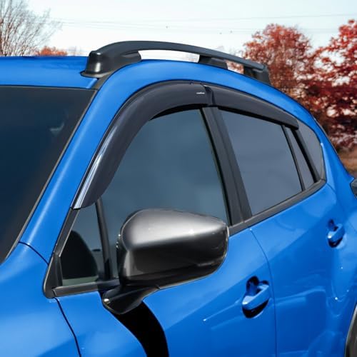 Goodyear Shatterproof Window Deflectors for Subaru XV Crosstrek 2024-2026, Tape-on Rain Guards, Window Visors, Vent Deflector Visor, Car Accessories, 4 pcs. - GY008917