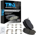 TRQ Front Brake Pads Ceramic Hardware Wear Sensor